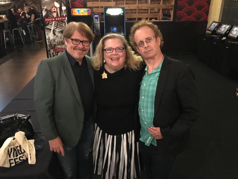 DVF Kovacs Award winners Dave Foley & Kevin McDonald with Kelly in 2017